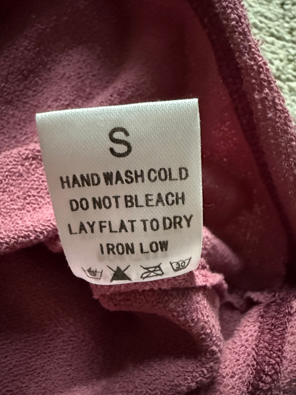 La Miel French terry mulberry top sz S - Picture 5 of 5